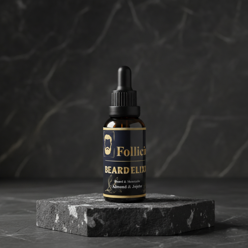 Follicity Beard Elixir – масло за стимулиране на растежа на брадата с концентрирани активни съставки